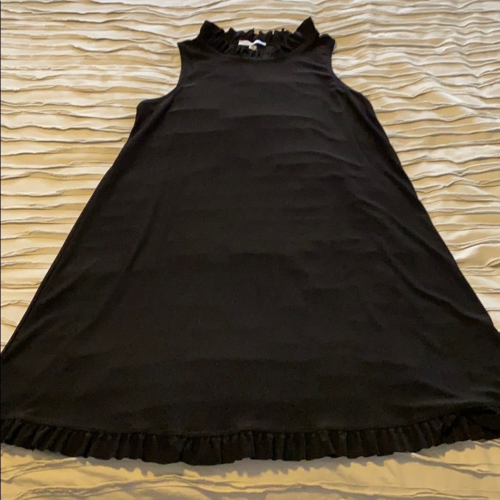 Black Ruffle Swing Dress